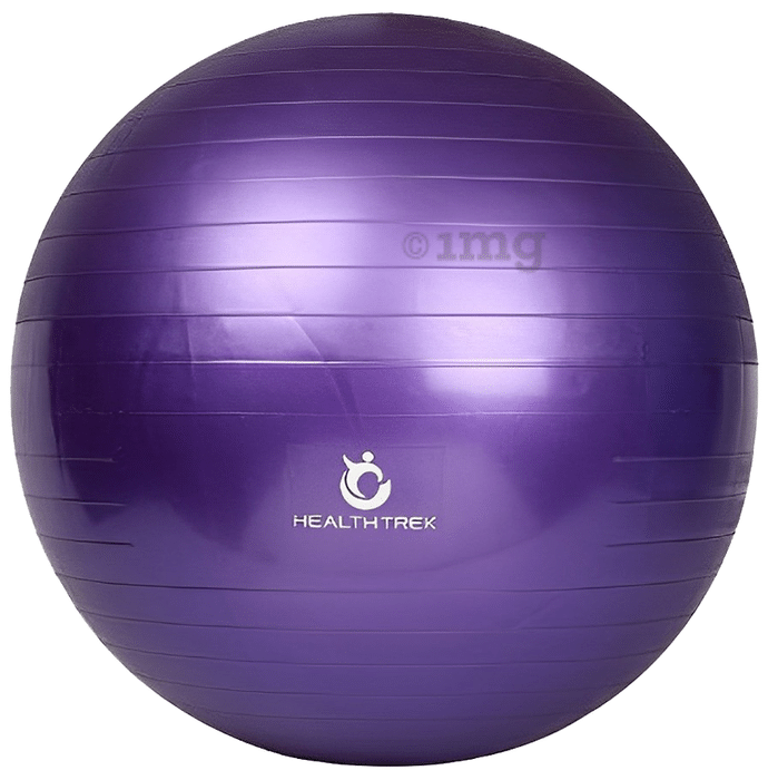 Healthtrek Anti Burst Gym/Yoga/Exercise/Swiss Ball 65cm Purple