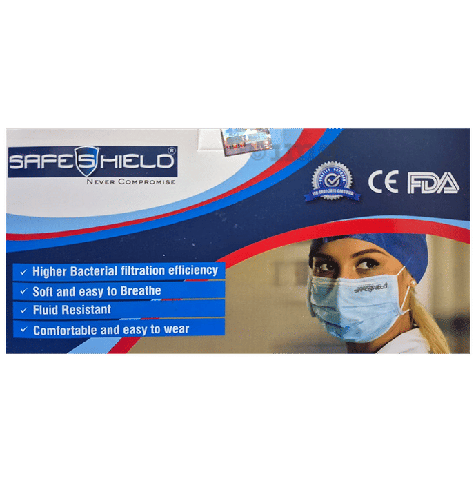 Safeshield Disposable 4 Ply Surgical Face Mask: Buy box of 50.0 masks ...