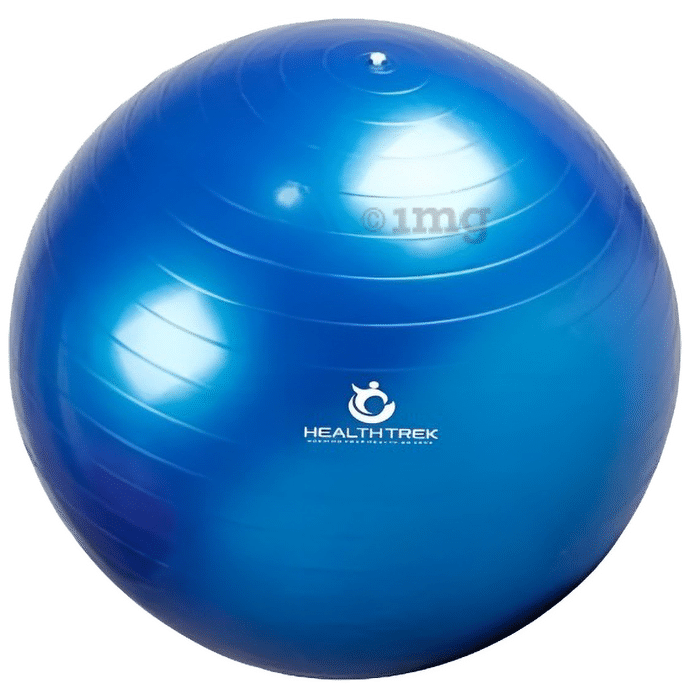 Healthtrek Anti Burst Gym/Yoga/Exercise/Swiss Ball 75cm Blue