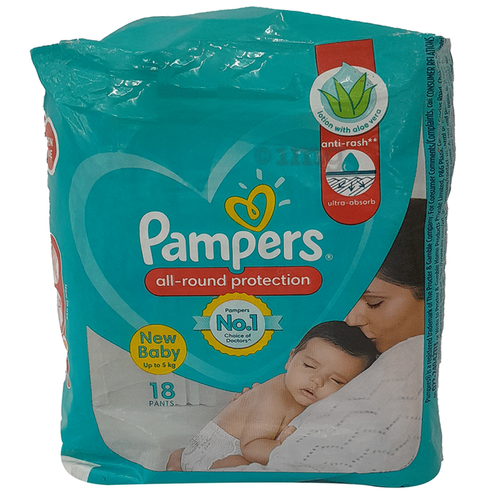 Pampers All-round Protection Anti Rash Diaper with Aloe Vera NB