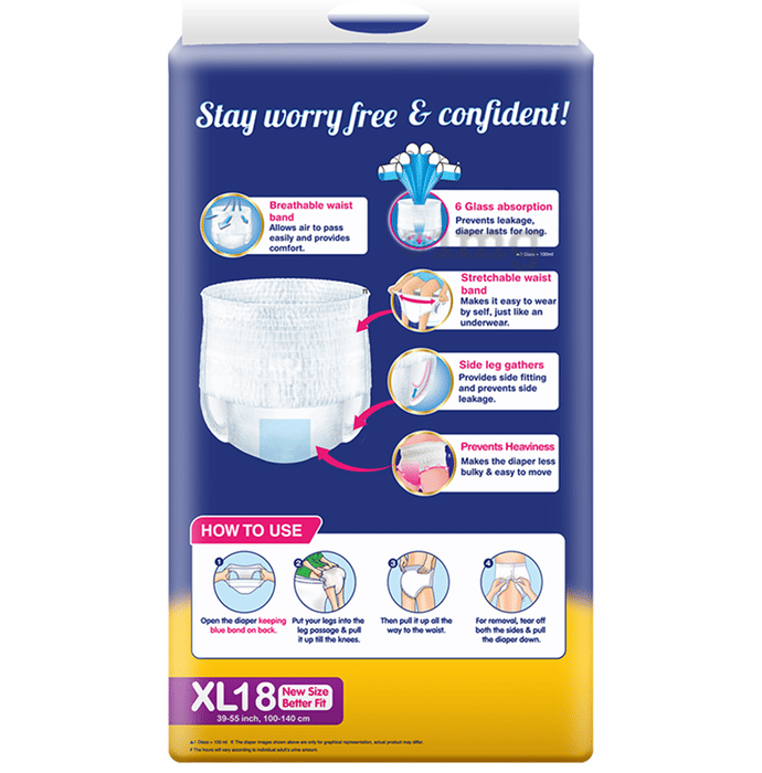 Lifree Super Extra Absorb Pants Unisex Adult Diaper XL: Buy packet