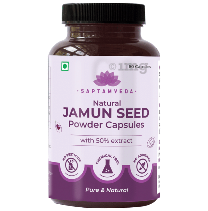 Saptamveda Natural Jamun Seed Powder Capsule