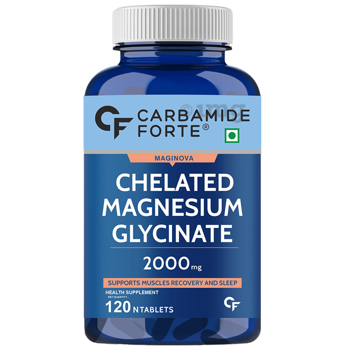 Carbamide Forte Chelated Magnesium Glycinate 2000mg for Muscle Recovery & Sleep Support | Tablet