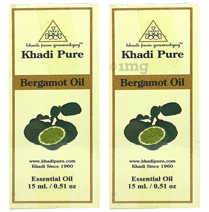 Khadi Pure Bergamot Essential Oil (15ml Each)