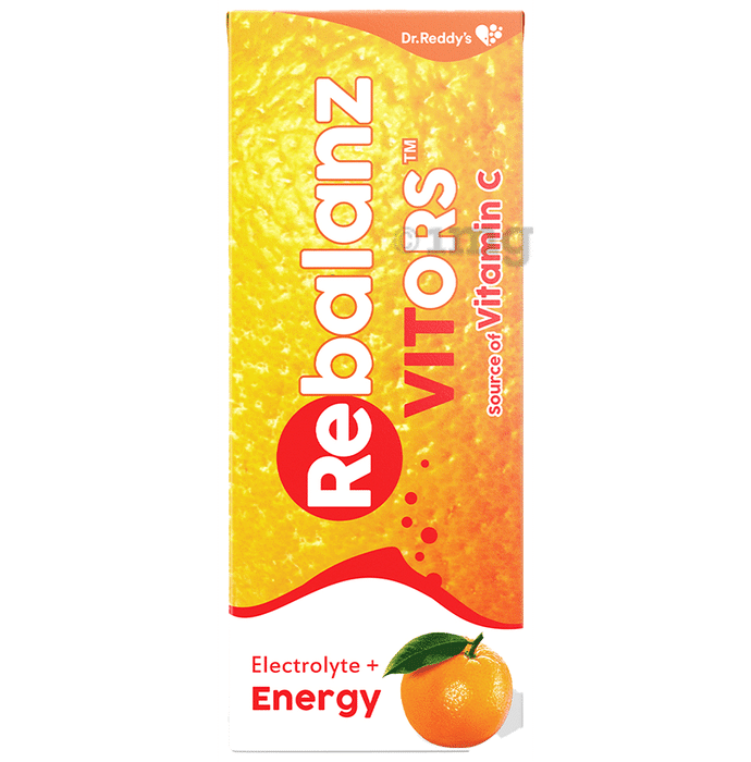 Rebalanz VITORS Electrolyte & Mineral Rich ORS Drink, Provides Energy Orange