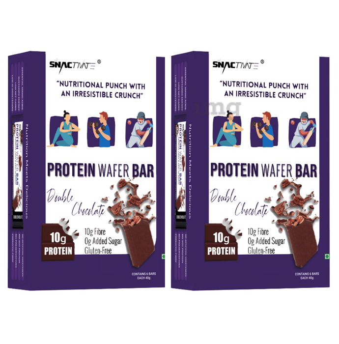 Snactivate Protein Wafer Bar (40gm Each) Double Chocolate