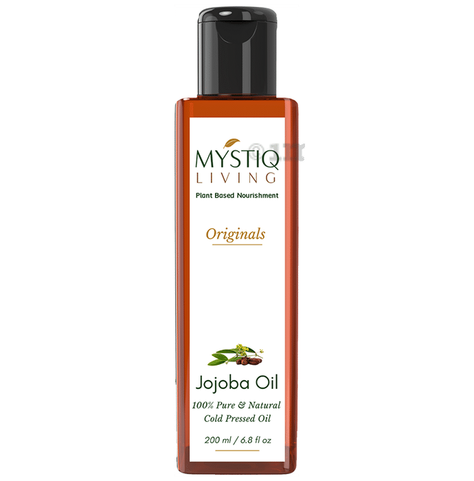 Mystiq Living Jojoba Oil for Hair, Face and Skin | Cold Pressed, 100% Pure and Natural