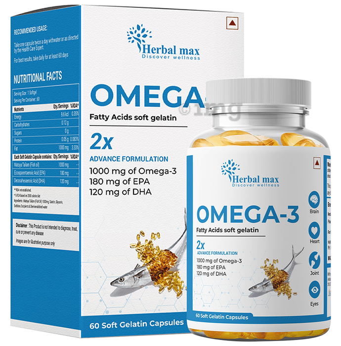Herbal Max Omega-3 Soft Gelatin Capsule
