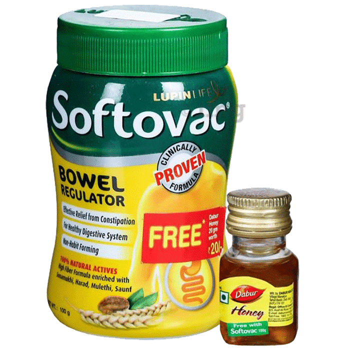 Softovac Bowel Regulator Powder with Dabur Honey 20gm Free