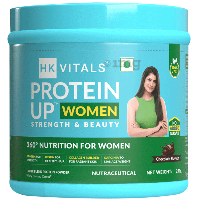 HK Vitals Protein Up Women with Biotin & Garcinia | For Strength & Beauty | Flavour Powder Chocolate
