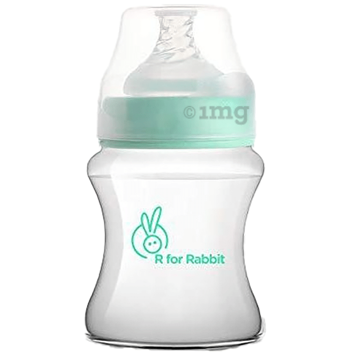 R for Rabbit First Feed Polypropylin Feeding Bottle See Green