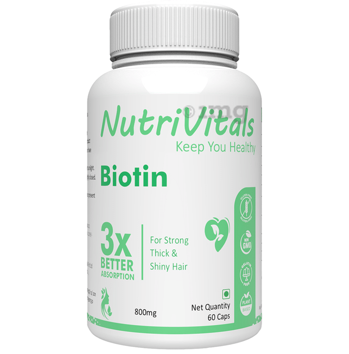 NutriVitals Biotin 3X Better Absorption Capsule