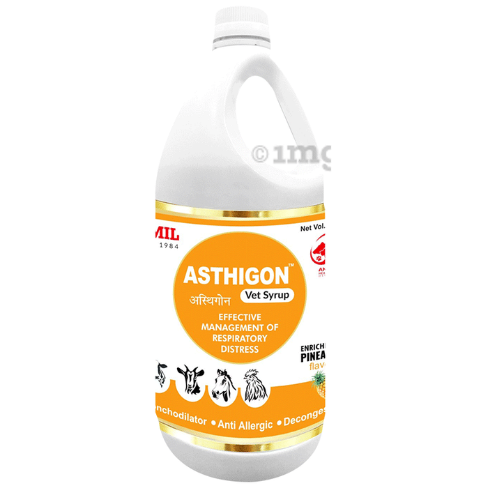 Aimil Asthigon Vet Respiratory Wellness Syrup Pineapple