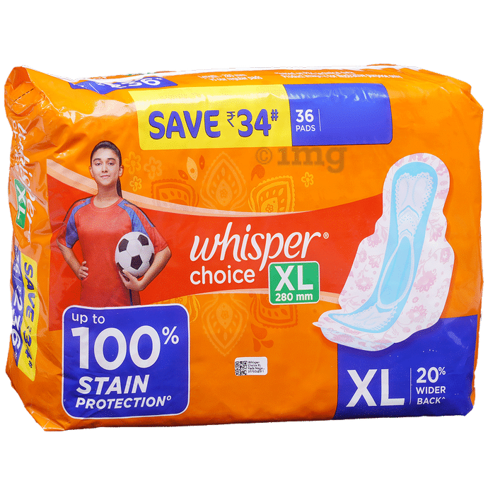 Whisper Choice Stain Protection Mega Pack Pads | Size XL