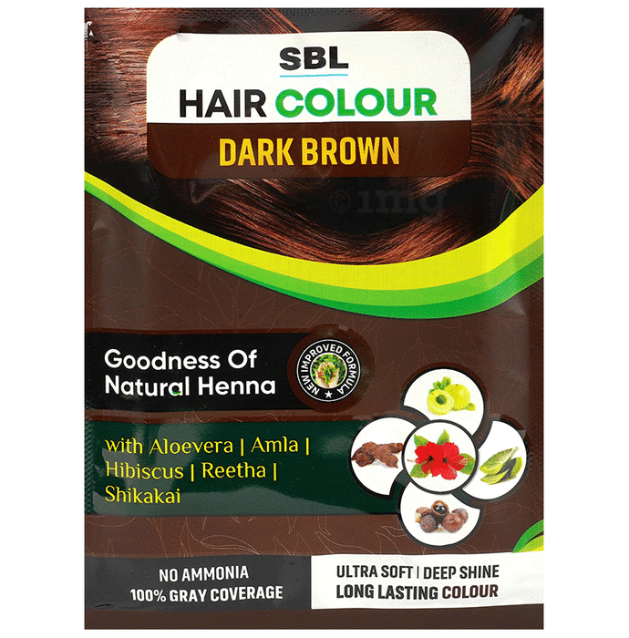SBL Hair Colour 12 Sachets Dark Brown
