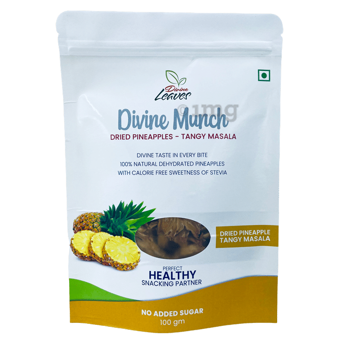 Divine Leaves Divine Munch Dried Pineapple Tangy Masala