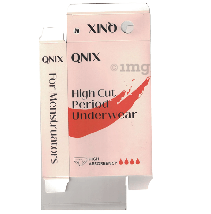 QNIX High Cut Period Underwear Black Small