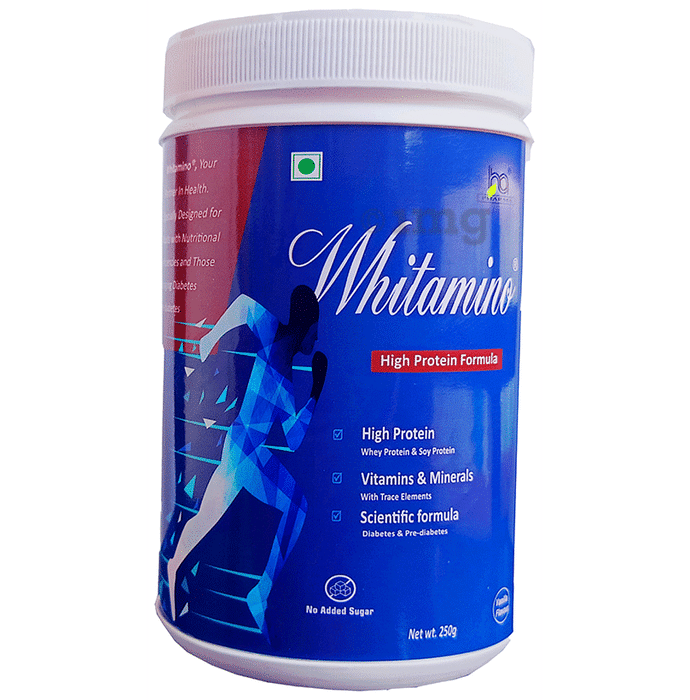 Whitamino Whey Protein Powder/ Zero Sugar with 50% Protein | Diabetics Friendly Formula | Vanilla