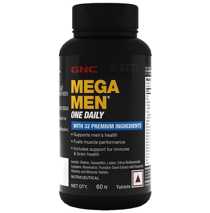 GNC Mega Men One Daily Multivitamin for Muscle Performance, Immunity & Brain Health | Tablet