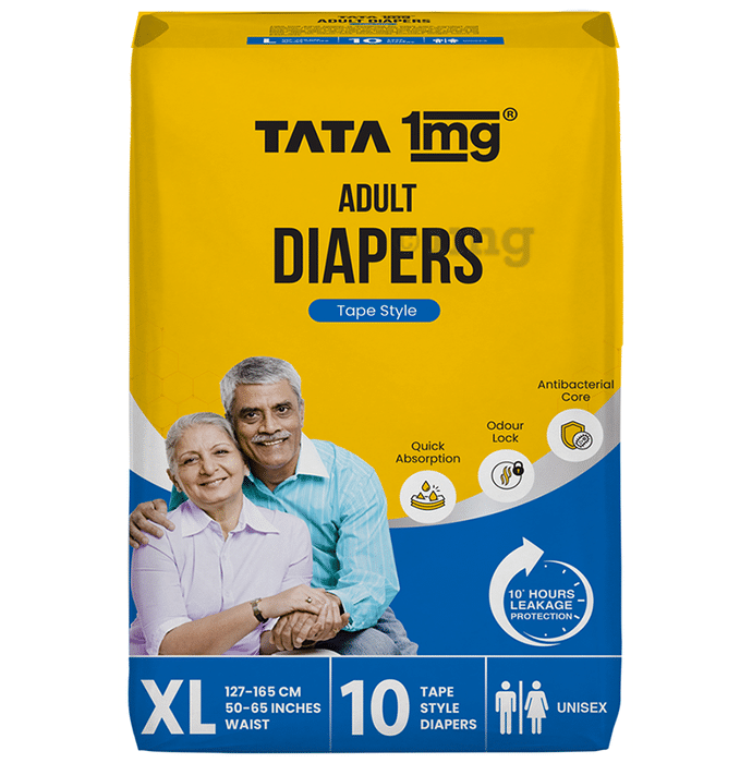 Tata 1mg Adult Diaper Tape Style | Size XL