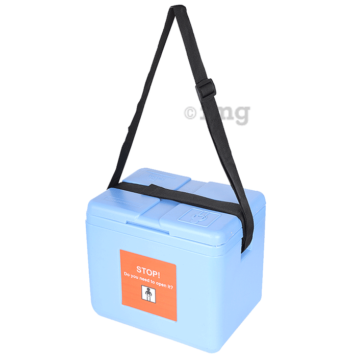 Fairbizps Vaccine Carrier Box 0.9L Capacity with 2 Ice Pack Inside Box Blue