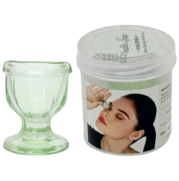 HealthAndYoga Chilleyes Eye Wash Cup Green Glass