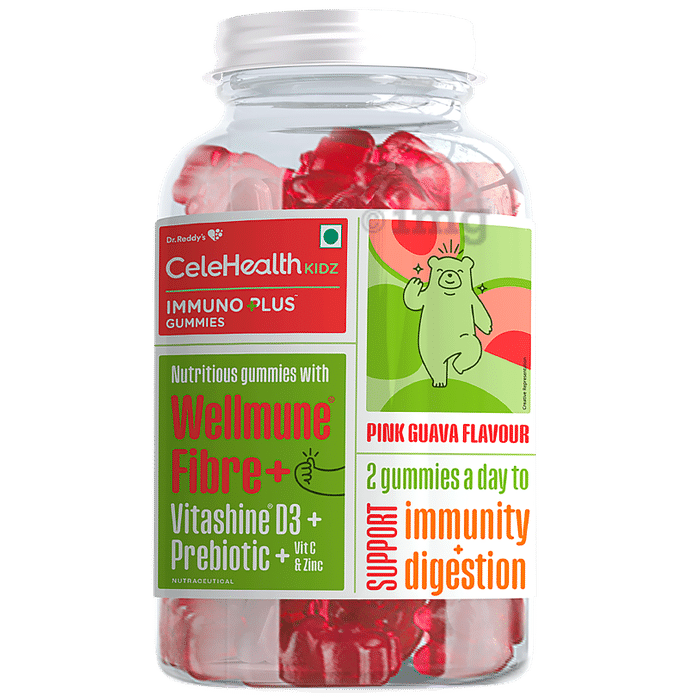 CeleHealth Kidz Immuno Plus Gummies Pink Guava