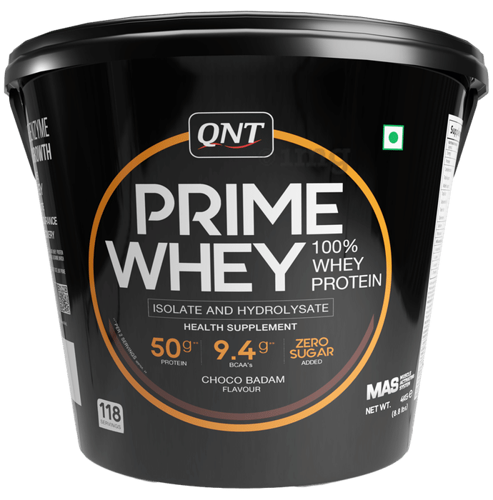 QNT Prime Whey Isolate & Hydrolysate Powder Choco Badam