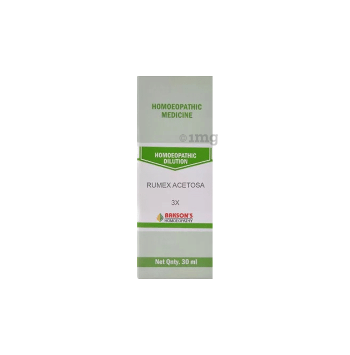 Bakson's Homeopathy Rumex Acetosa Dilution 3X