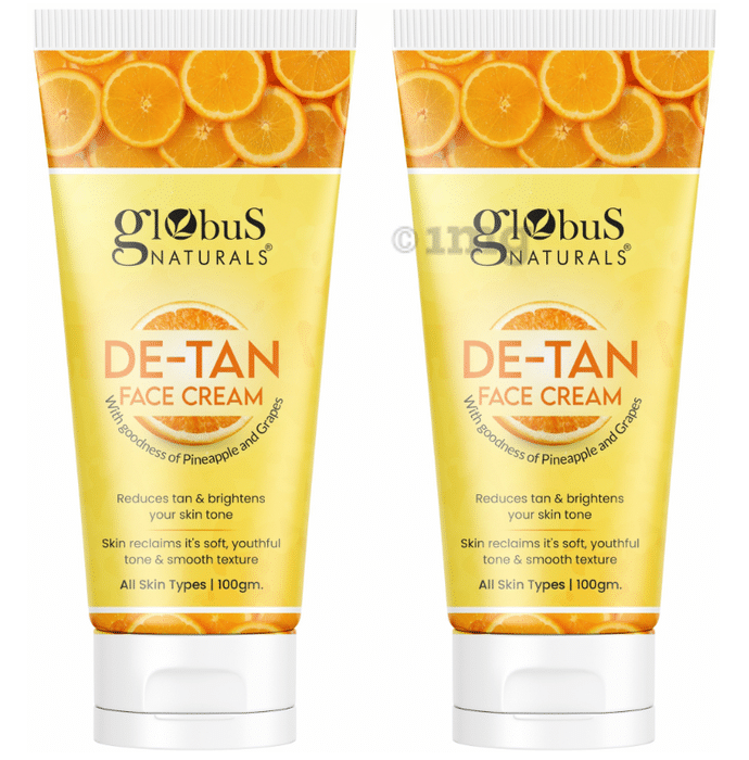 Globus Naturals De Tan Face Cream (100gm Each)
