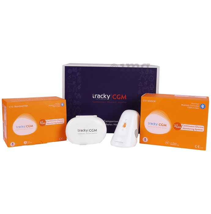 Tracky CGM New User Welcome Kit | No Fingerprick | Automatic App Sync Every 3 Minutes