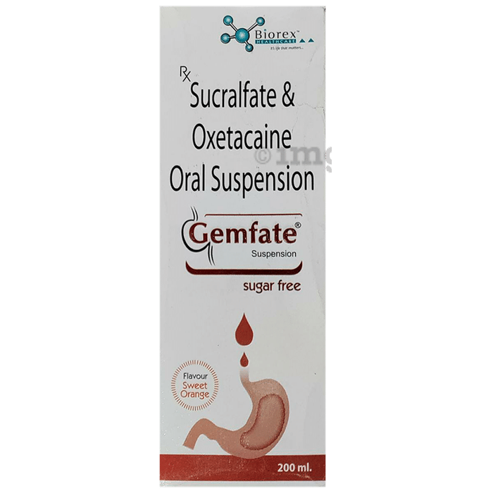 Gemfate Oral Suspension Sweet Orange Sugar Free