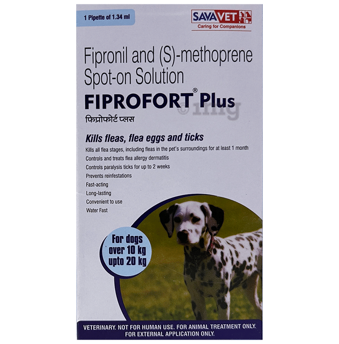 Fiprofort Plus Dog Over 10kg Upto 20kg Pet Solution