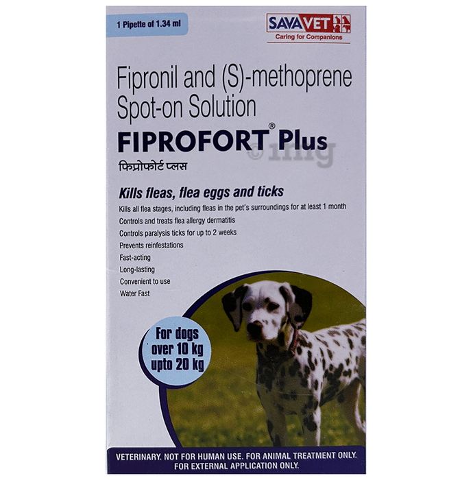 Fiprofort Plus Dog Over 10kg Upto 20kg Pet Solution