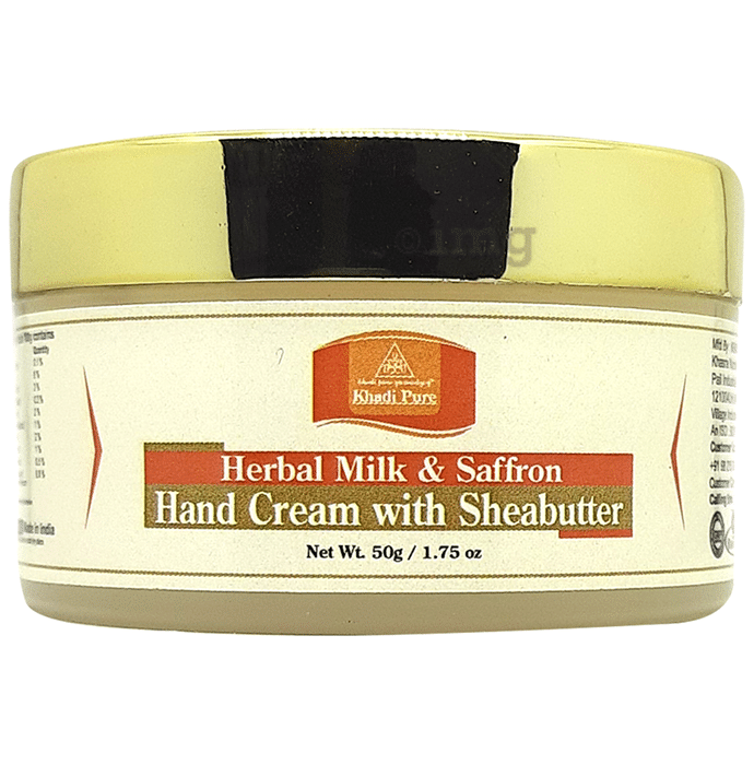 Khadi Pure Herbal Milk & Saffron Hand Cream with Sheabutter