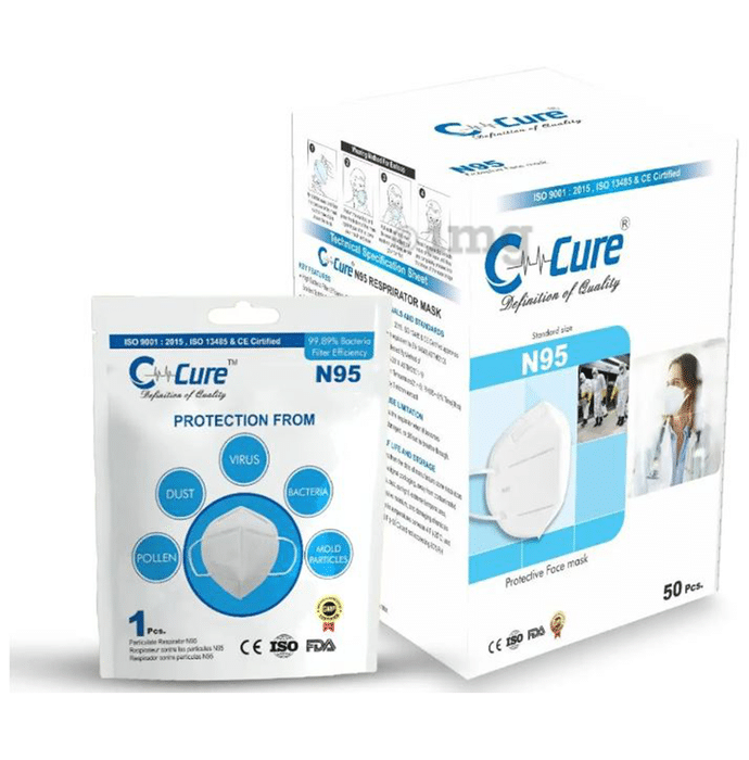 C Cure N95 KN95 Disposable Foldable Mask