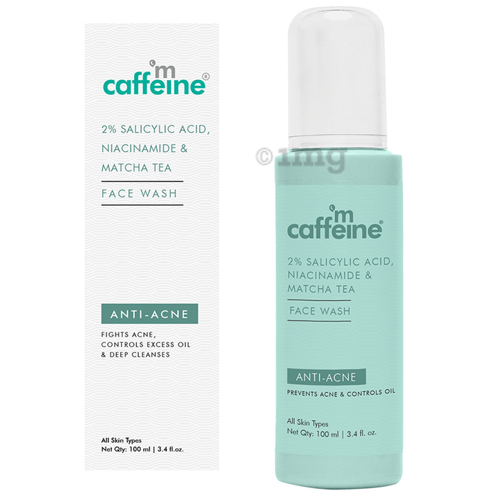 mCaffeine Salicylic Acid, Niacinamide & Matcha Tea Anti-Acne Face Wash