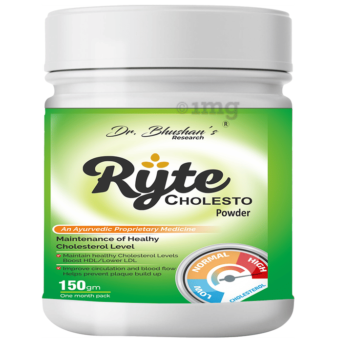Dr. Bhushans Ryte Cholesto Powder Buy jar of 150.0 gm Powder at best price in India 1mg