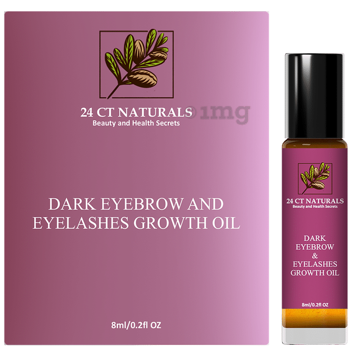 24 CT Naturals Dark Eyebrow and Eyelashes Growth Oil