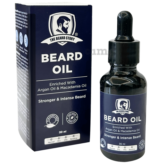 The Beard Story Oil Enriched With Vitamin E Macadamia for Stronger Intense Beard Oil