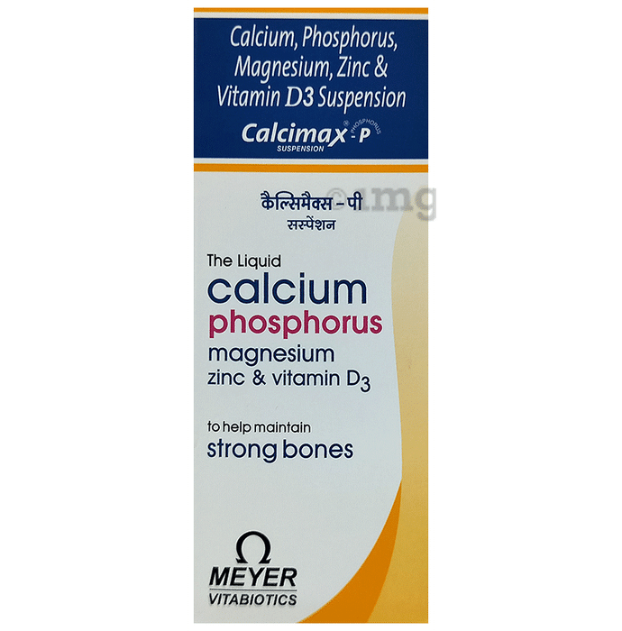 Calcimax -P Suspension with Calcium, Magnesium Zinc & Vitamin D3 | For Strong Bones