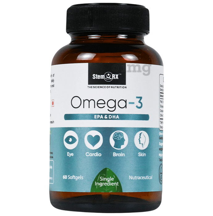 StemRx Omega 3 Fish Oil Softgel for Brain & Eye Health