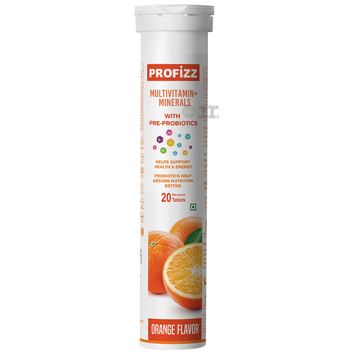 Profizz Multivitamin + Minerals with Probiotics Effervescent Tablet (20 Each) Orange