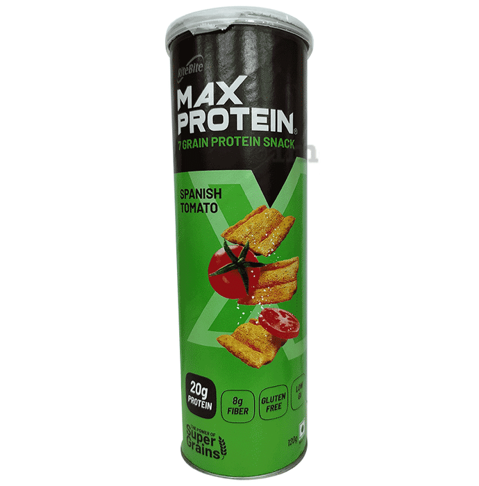RiteBite Max Protein Chips with Fibre & Low GI | Gluten Free | Flavour Spanish Tomato Snacks