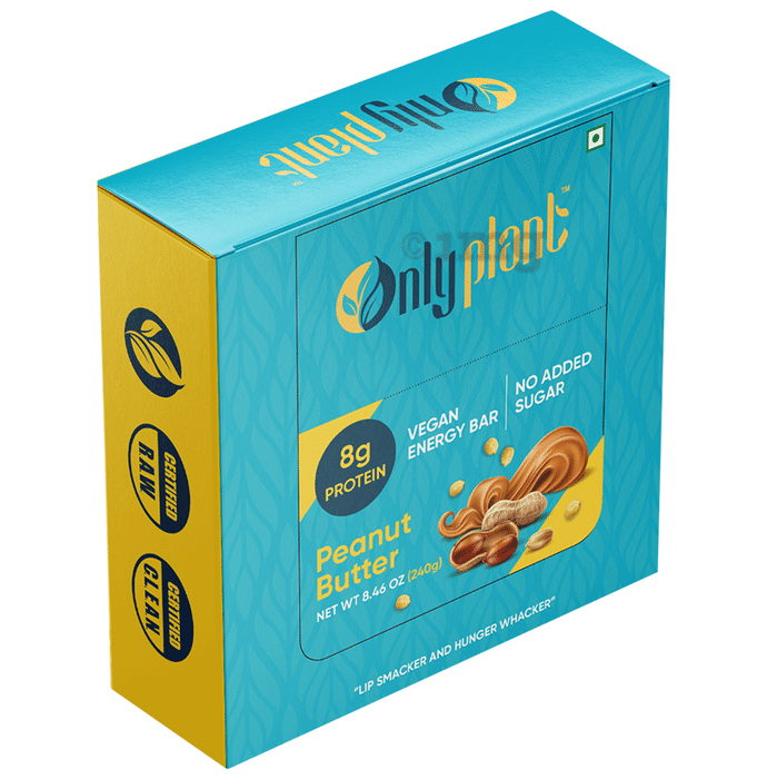 Onlyplant Vegan Energy Bar (40gm Each) Peanut Butter