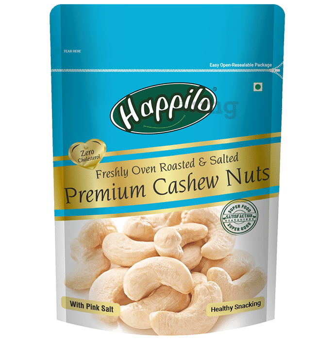 Happilo Freshly Oven Roasted & Salted Premium Cashew Nuts (200gm Each)
