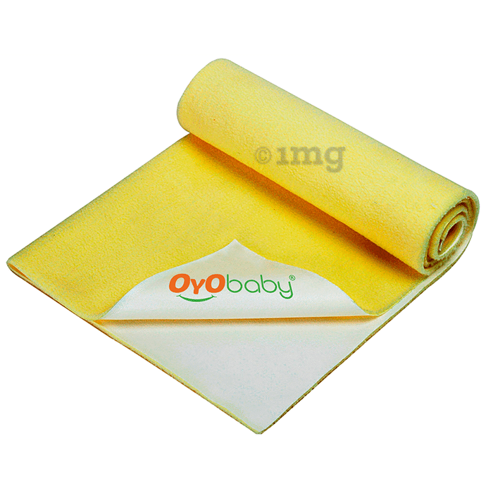 Oyo Baby Waterproof Bed Protector Baby Dry Sheet Medium Yellow