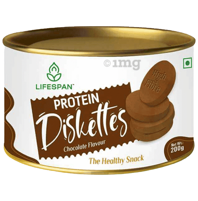 Lifespan Protein Diskettes | High Protein Biscuits | Calcium, Vitamins and Minerals | Chocolate