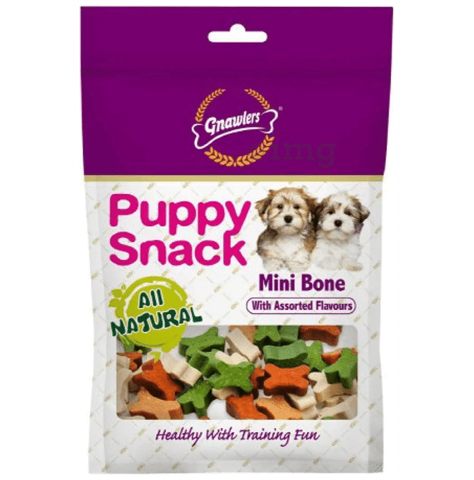 Gnawlers Puppy Snack Mini Bone Dog Treat (250 gm Each
