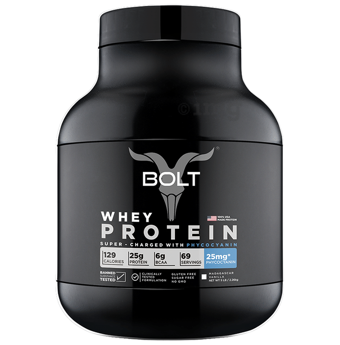 Bolt Whey Protein for Muscle Growth & Lean Muscle Mass | Flavour Powder Madagascar Vanilla